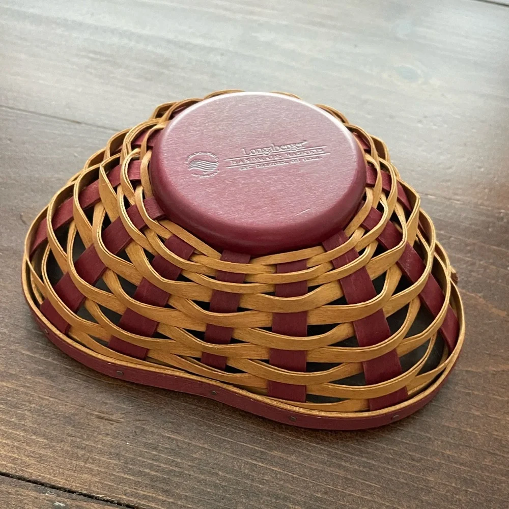 Longaberger Heart Shaped Basket with Liner